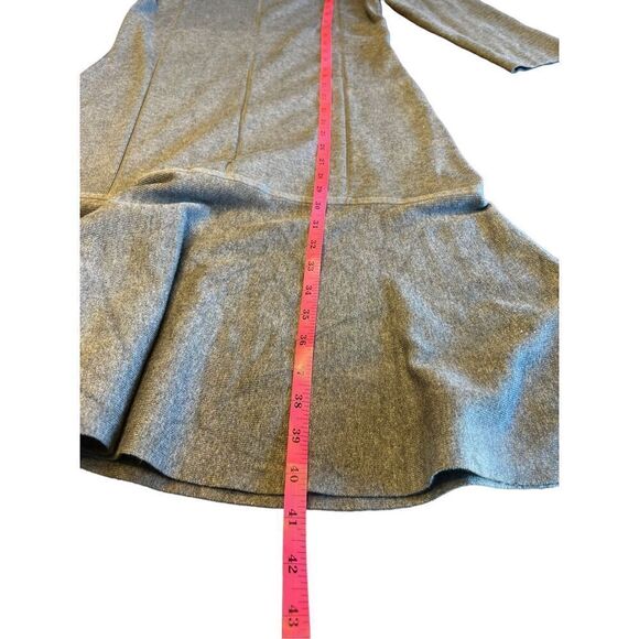 Soft Surroundings Raffinato Gray Sweater Flare Dress medium 3/4 sleeve - Picture 5 of 9